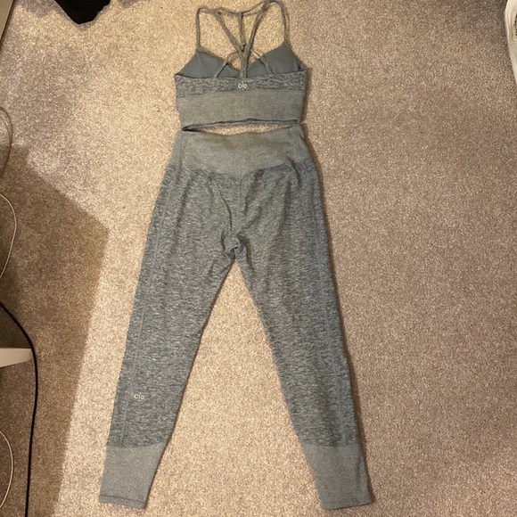 Alo Yoga Alosoft Blue Haze Heather Set - Picture 2 of 2